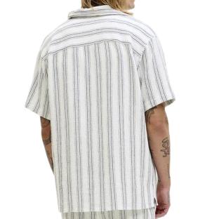 Chemise Rayure Blanc/Noir Homme Jack & Jones Stripe Resort vue 0