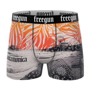 Boxer Gris/Orange Garçon Freegun Santa Monica vue 0