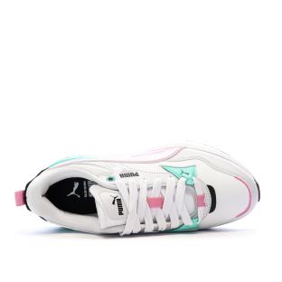 Basket Blanche/Roses/Turquoises Femme Puma R78 Disrupt vue 4
