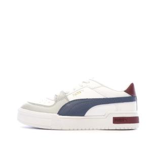 Baskets Blanches/Bleu Garçon Puma Block pas cher