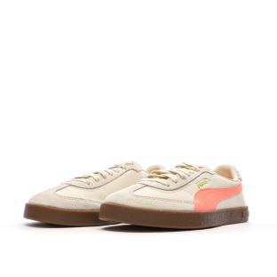 Baskets Beige/Orange Femme Puma Club Ii Era vue 6