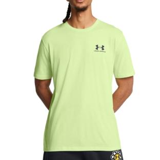 T-shirt Vert Homme Under Armour Left Chest pas cher