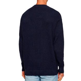 Pull Marine Homme Calvin Klein Jeans Waffle vue 2