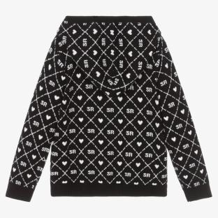 Sweat Zippé Noir/Blanc Fille A15032 vue 0