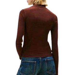 T-shirt Marron Femme Tommy Hilfiger Tjw Essential Mock vue 0