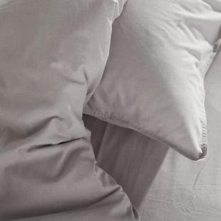 Parure de Lit unie en coton gris mastic Today 220x240 vue 0