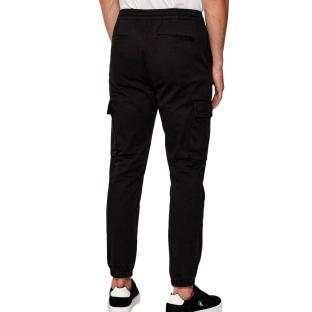 Pantalon Cargo Noir Homme Calvin Klein Jeans Skinny Comfort Cotto vue 2
