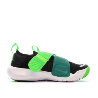 Baskets Noires/Vertes Garçon Nike Flex Advance vue 2