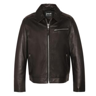 Blouson cuir Marron Homme Schott Mens CANDREAS pas cher