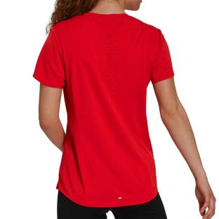 T-shirt de Running Rouge Femme Adidas Heat vue 2