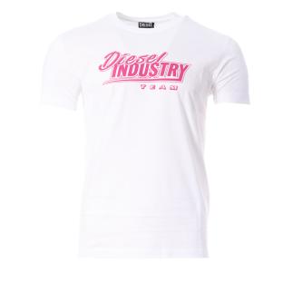 T-Shirt Blanc/Rose Homme Diesel Diegos pas cher