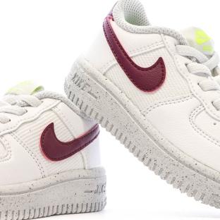 Baskets Blanche/Bordeaux Fille Nike Force 1 Crater Classic vue 7