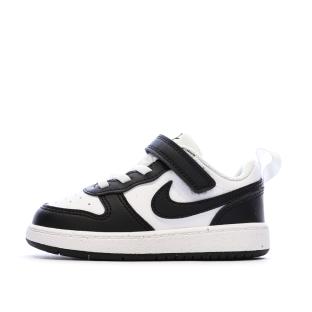 Baskets Noir/Blanc Enfant Nike Court Borough Low Recraf pas cher