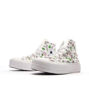 Baskets Blanches/Noires Femme Converse Lemonade vue 0