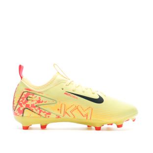 Chaussures de football Jaunes/Oranges Garçon Nike Zoom Vapor 16 Kylian Mbappé vue 2