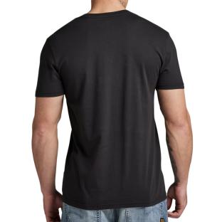 T-shirt Noir Homme G-Star Raw Distressed Logo vue 2
