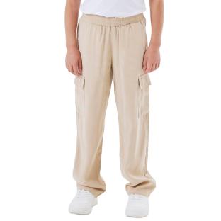 Pantalon en Toile Beige Fille Name it Wide Twill vue 0
