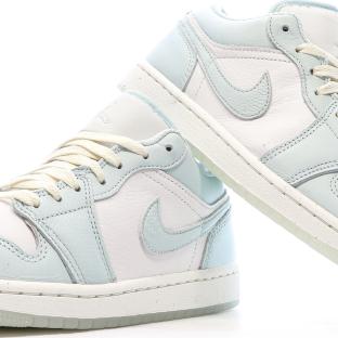 Baskets Bleu Clair/Écru Homme Nike Air Jordan 1 Low vue 7