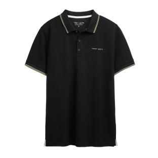 Polo Noir/Kaki Homme Teddy Smith Pasian 2 pas cher