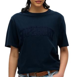 T-Shirt Marine Femme Superdry Athletic Tonal vue 0