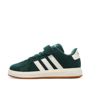 Baskets Vertes Foncés Junior Adidas Grand Court vue 0