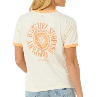 T-Shirt Écru Femme Rip Curl Carlos Ringer vue 0