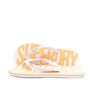 Tongs Orange/Blanc Homme Superdry Vintage Vegan pas cher