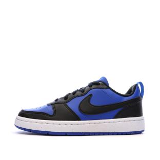 Baskets Bleues/Noires Garçon Nike Court Borough Low pas cher