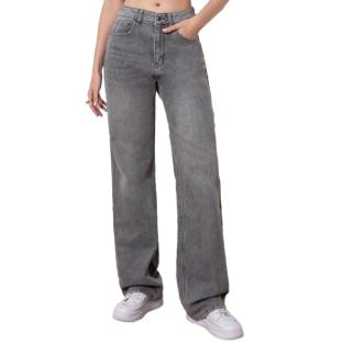 Jean Gris Femme Monday Premium Wide pas cher