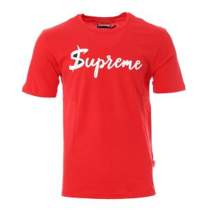 T-shirt Rouge Homme Supreme Grip Spinning pas cher