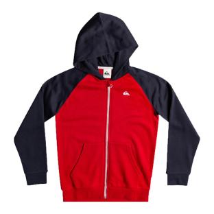 Sweat Zippé Rouge/Marine Garçon Quiksilver Easy Day pas cher
