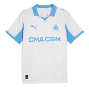 OM Maillot de Football Blanc/Turquoise Garçon Puma 25/26 vue 0