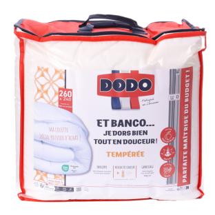 Couette Dodo Blanche Synthetique Temperee Je Dors Bien 260x240cm pas cher