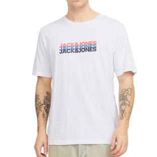 T-Shirt Blanc Homme Jack & Jones Cyber pas cher