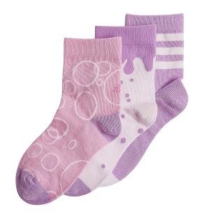 X3 Paires de Chaussettes Rose Fille Adidas Kids Grf vue 0
