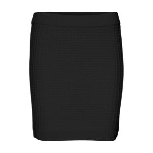 Jupe en Maille Noire Femme Vero Moda Omega vue 3