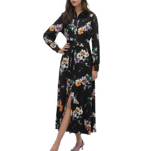 Women's Black Patterned Dress Vero Moda Shilah Naja Photo of the Espace des Marques %store% store - view of %key%