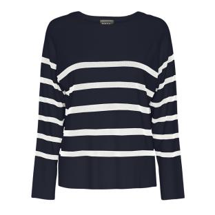 Pull Marine/Blanc Femme Pieces Sia vue 0