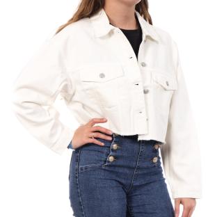 Veste en Jean Blanc Femme Jennyfer VROPY vue 0