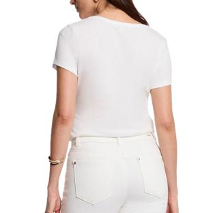 T-Shirt Blanc/Doré Femme Morgan Serigraphie1 vue 0