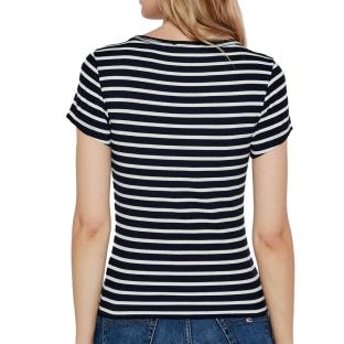 T-shirt Marine/Blanche Femme Tommy Hilfiger Essential vue 2