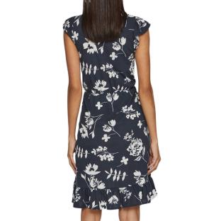 Robe Marine/Fleurs à volants Femme Vila Mooney vue 2