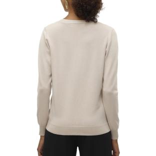 Gilet Beige Femme Vero Moda Silje V-neck Cardigan Moonbeam vue 2