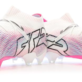 Chaussures de foot Blanches/Roses Homme Puma Future 7 Ultimate vue 7