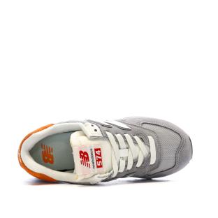 ML574 Baskets Gris/Orange Garçon New Balance vue 0
