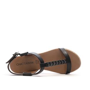 Sandales Noir Femme Chattawak SARA vue 4