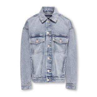 Veste en Jean Bleu Mixte Junior ONLY Trucker pas cher