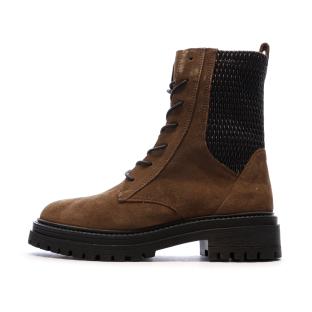 Bottines Marron/Noir Femme Geox Iridea pas cher