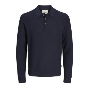 Polo Manches Longues Marine Homme Jack & Jones Sandri pas cher