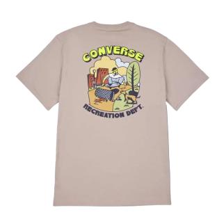 T-shirt Taupe Homme Converse Recreation vue 2